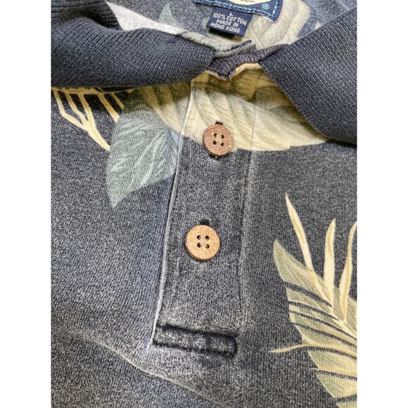 Vintage Men’s Tommy Bahama 100% Cotton Men’s Floral Polo Large - Picture 9 of 14